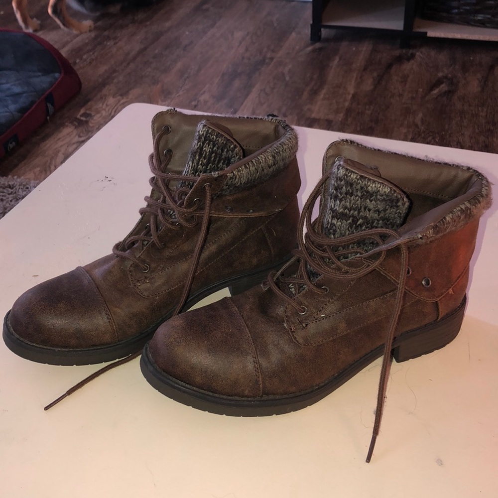 Brown Combat Boots